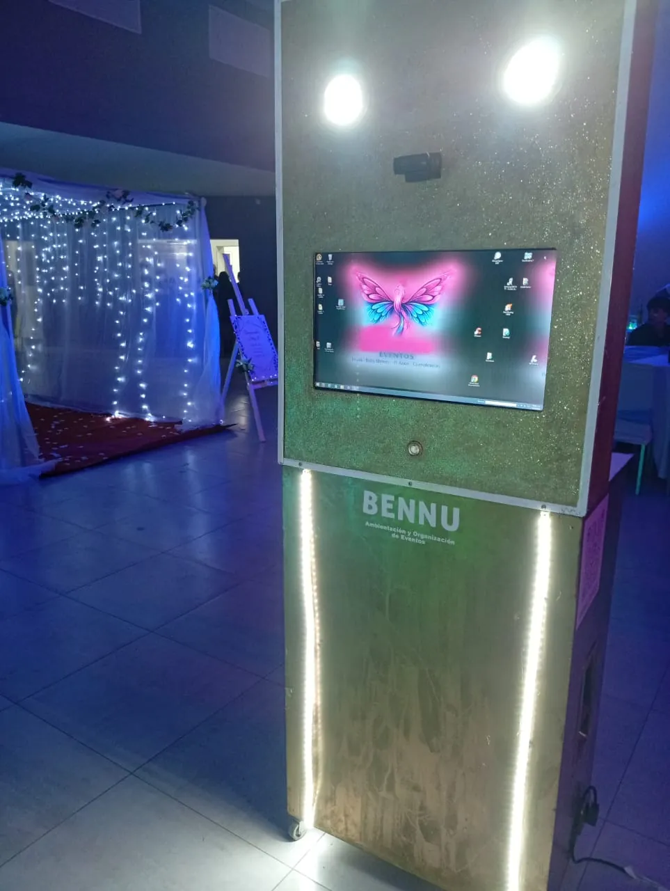 Fotocabina en un evento de Bennu Eventos