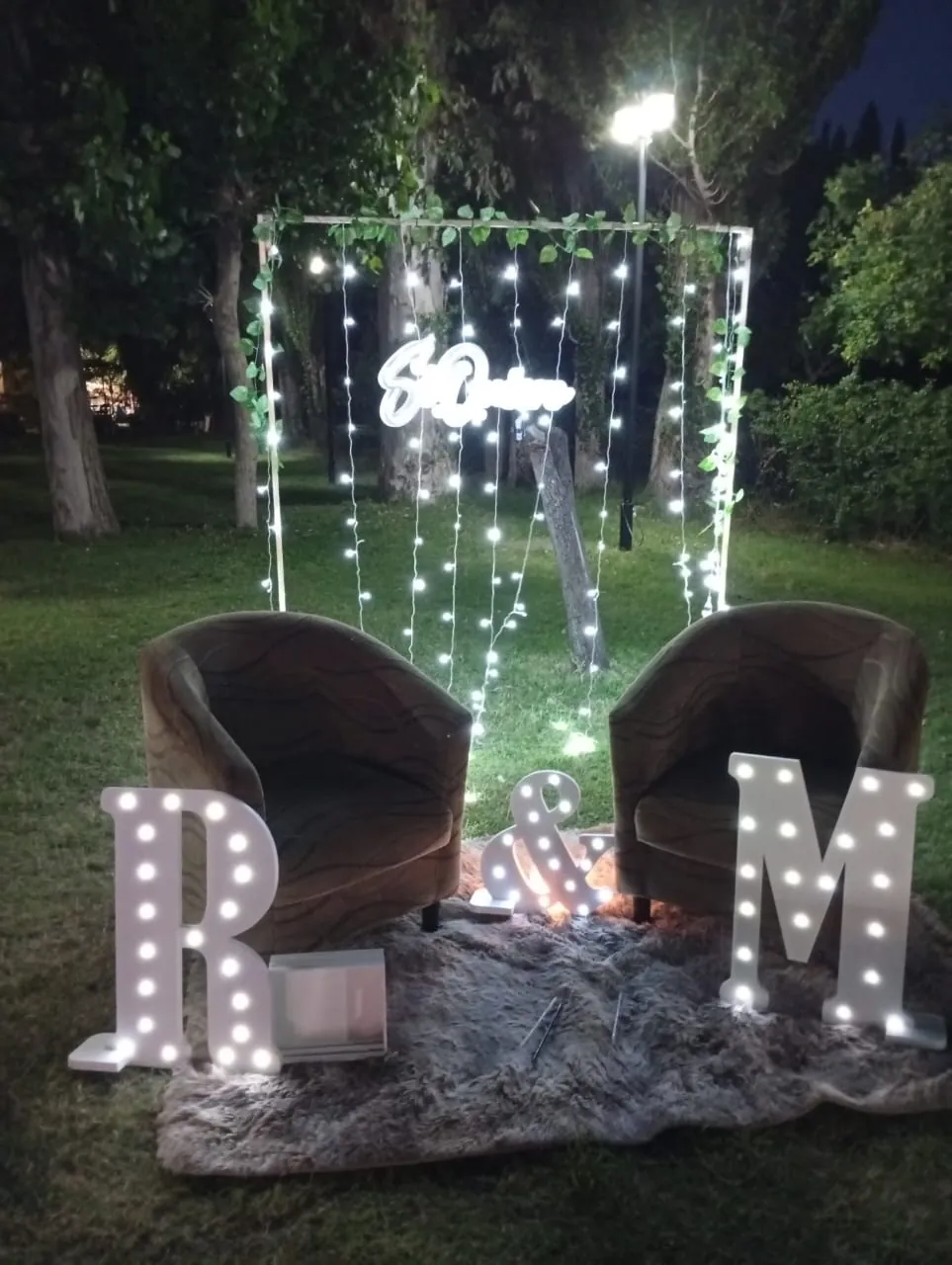 Living ambientado para un evento